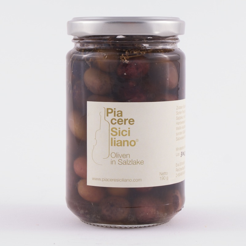 OLIVEN klein, in Salzlake mit wildem Fenchel 190g