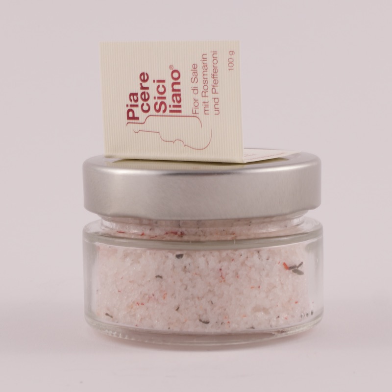 FIOR DI SALE AUS TRAPANI MIT PEPERONI UND ROSMARIN 100g
