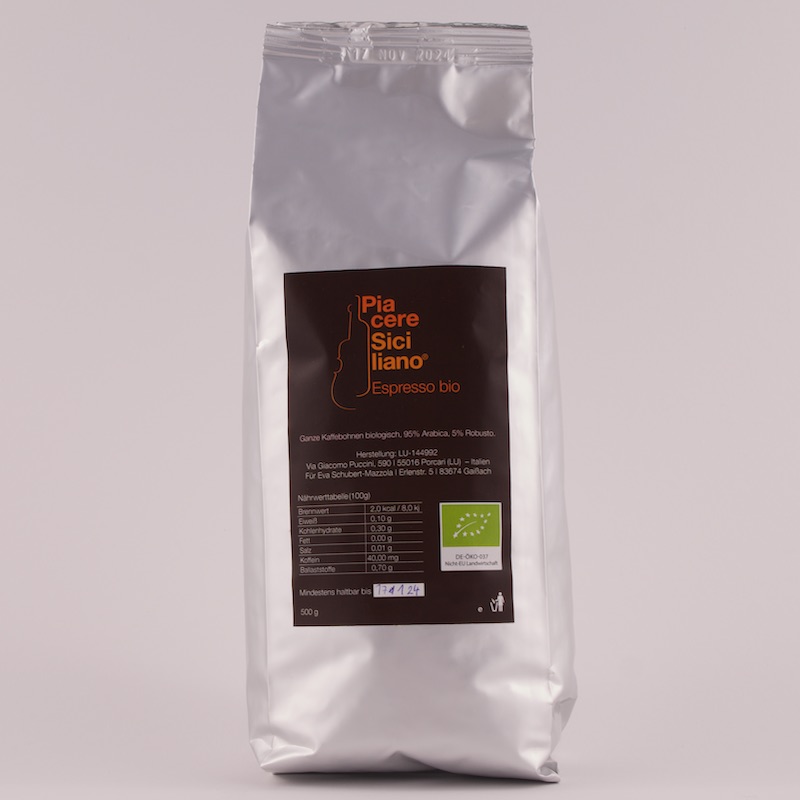 CAFFÈ ESPRESSO ARABICA BIO ungemahlen, 500 g